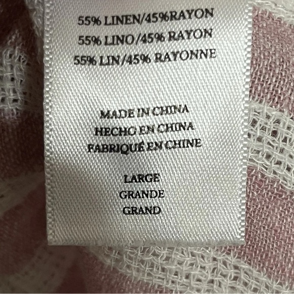 Rails Sloane Rose Stripe Tie-front Top Linen Blend Women’s Size Large - Picture 6 of 10